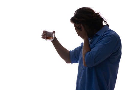 Young man suffering from alcoholism