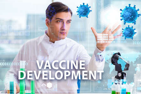 Coronavirus covid-19 vaccine development conceptの写真素材
