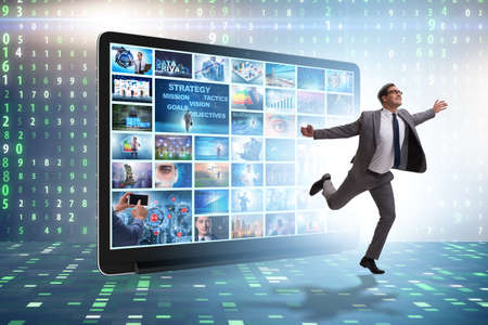 Many different images in video streaming concept