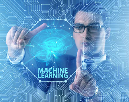 Machine learning concept as modern technologyの写真素材