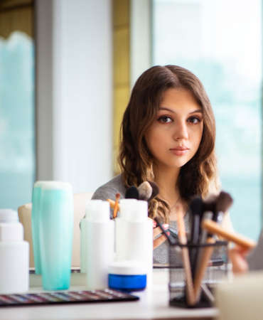 Young woman in the beauty salon