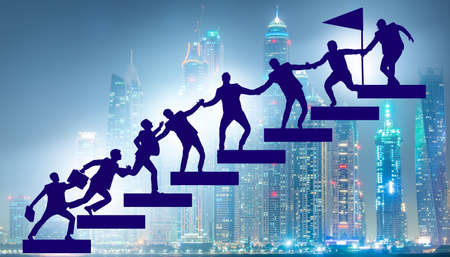 Concept of mentoship and support in business