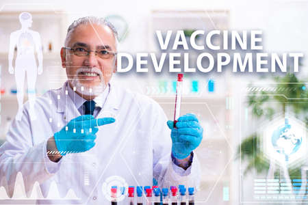 Coronavirus covid-19 vaccine development conceptの写真素材