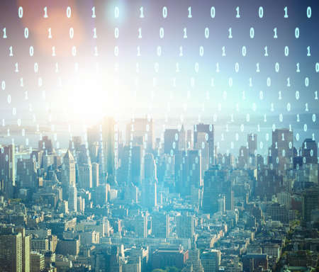 Concept of modern digital city and innovationの写真素材