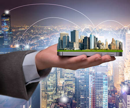 Concept of innovative smart cityの写真素材