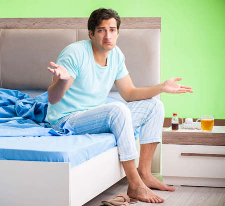 Man suffering from sleeping disorder and insomniaの写真素材