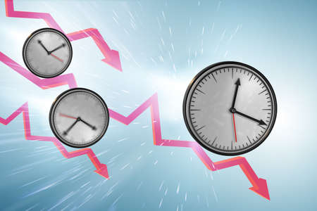 Recession and decline concept - 3d renderingの写真素材