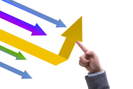 Economic recovery concept with the line charts