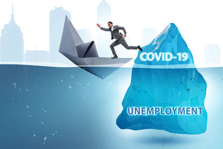 Economic crisis concept in coronavirus covid-19の写真素材