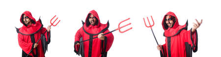Man devil in red costumeの写真素材