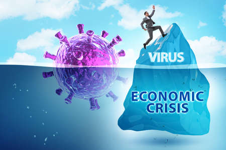 Economic crisis concept in coronavirus covid-19