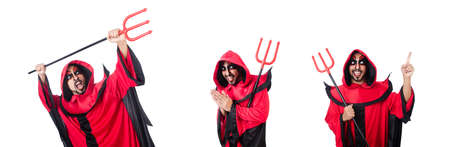 Man devil in red costume