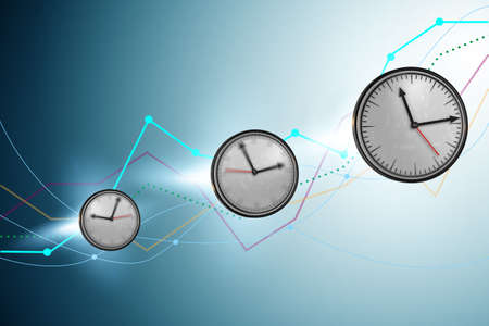 Illustration of time and growth - 3d rendering