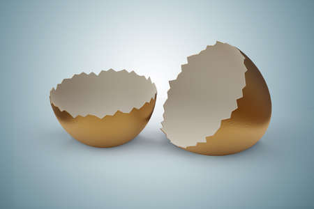 Golden egg in wealth conceptの写真素材
