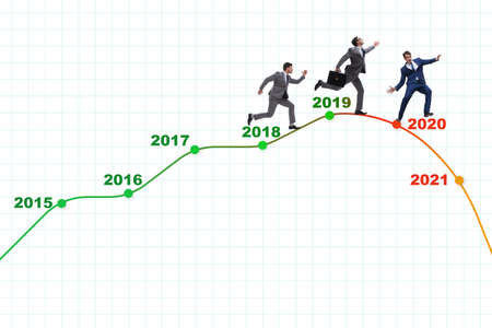 Businessman in market crash concept