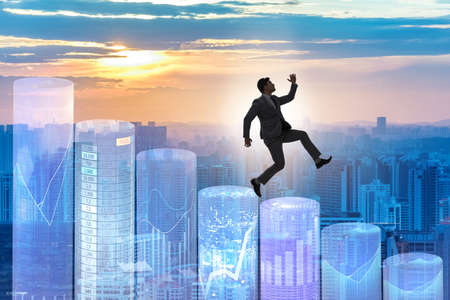 Crisis concept with declining chartの写真素材