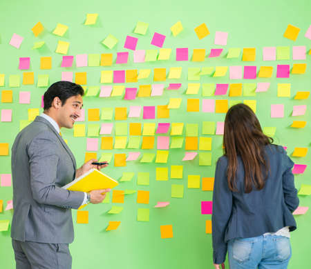 Business colleagues discussing future priorities