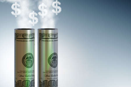 Concept of carbon tax in the ecology concept - 3d rendering