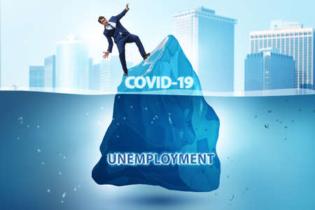 Economic crisis concept in coronavirus covid-19の写真素材