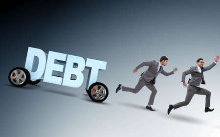 The business concept of debt and borrowingの写真素材