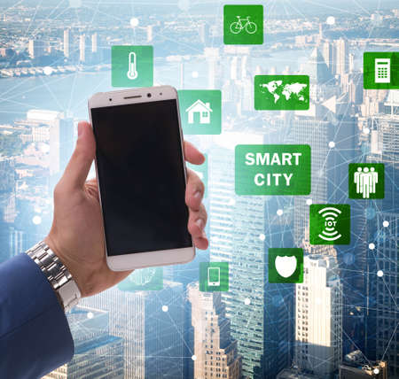 Smart city in innovation conceptの写真素材
