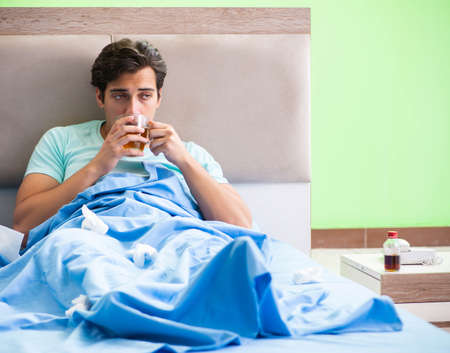 Man suffering from sleeping disorder and insomniaの写真素材