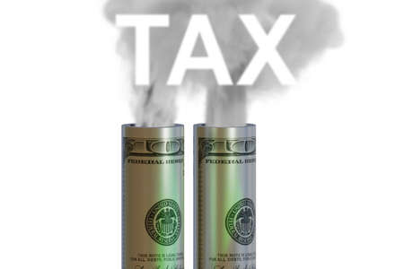 Concept of carbon tax in ecology concept - 3d renderingの写真素材