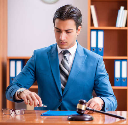Lawyer working in the officeの写真素材