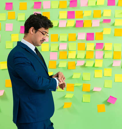 Businessman with many business priorities
