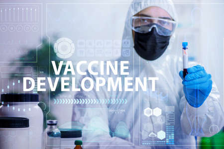 Coronavirus covid-19 vaccine development conceptの写真素材