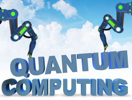 Quantum computing concept - 3d rendering