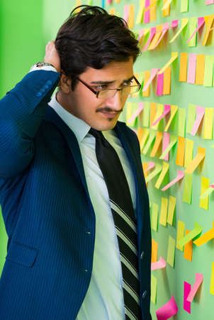 Businessman with many business priorities
