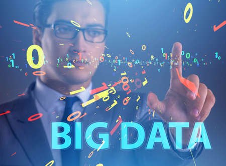 Big data concept with data mining analyst