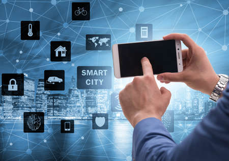 Smart city in innovation concept