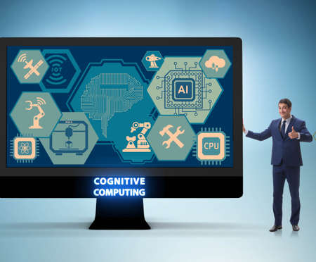 Cognitive computing concept as modern technologyの写真素材