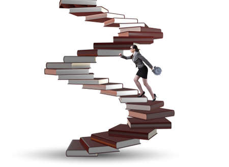 The businesswoman promoted after getting good educationの写真素材