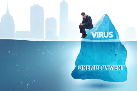 Economic crisis concept in coronavirus covid-19の写真素材