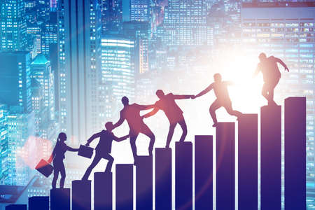 Concept of mentoship and support in businessの写真素材