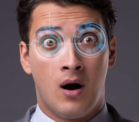 Concept of sensor implanted into human eye