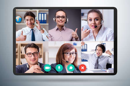Concept of virtual collaboration through videoconferencing