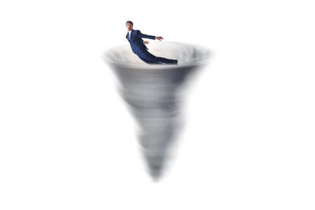 Bankruptcy and crisis concept with businessman