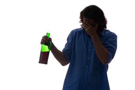 Young man suffering from alcoholism