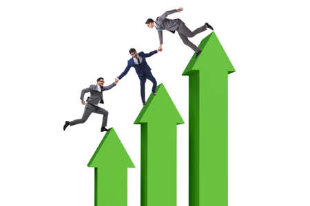 Colleagues helping each other to improve the results