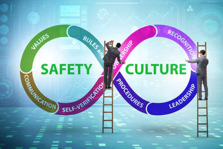 Businessman in safety culture conceptの写真素材