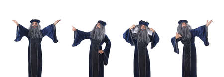 The wizard isolated on the wise backgroundの写真素材