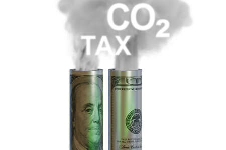 Concept of carbon tax in ecology concept - 3d renderingの写真素材