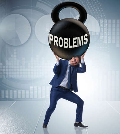 Business problem and challenge concept with businessman