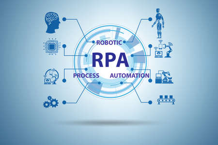 Illustration of theRPA - robotic process automationの写真素材