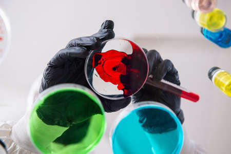 Young chemist working in the lab