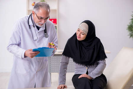Arab woman visiting experienced doctorの写真素材